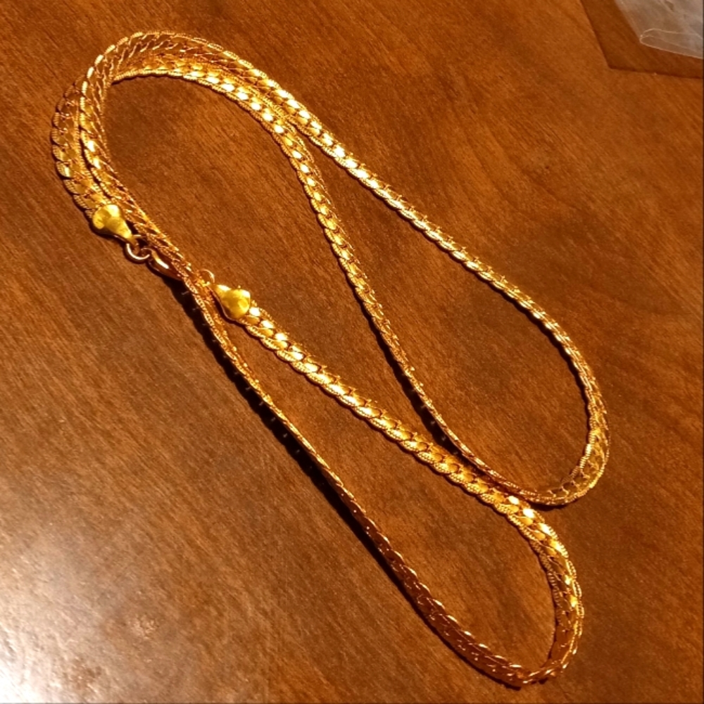 30 Inch 14KTGP Cuban Necklace.